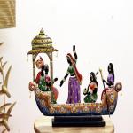 KREATIVE HOUSE Antique Baarati Handcrafted Wall Hanging Decorative Showpiece (Metal, Multicolor)