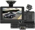 CLEGO Car Dash Cam Front and Inside Video Recorder Rear Camera Dual Dash Cam with 4 inch Reverse Full Screen Driving Recorder DVR HD 1080P Night Vision Parking Mode Seamless Recording