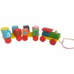 Smartcraft Whirlwind Three Carriage Train Wooden Toy Alphabet & Number