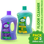 CareClean Floor Cleaner Pack of 2, 500ml each (Lavender Fresh & Lemon Grass)