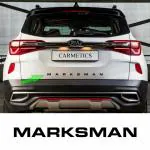 Carmetics Black Plastic 3D Letters Emblem For Kia Sonet