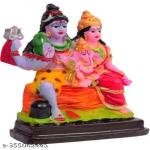 TRACES Poly Resin Shiv Parivar Idol | Religious Idol & Figuriene | Perfect for House Table Or Temple | Multicolor | 7*5*4cm