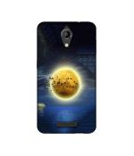 Casotec Moon View Design Printed Silicon Soft TPU Back Case Cover for Panasonic P85