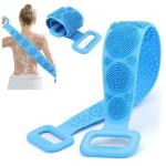 RBGIIT Silicon Bath Body Massager Scrubber Douuble Side Belt Bathroom Body Cleaner Scruber Pad AS Like sponges SB-436