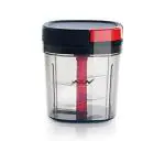 AXN Multipurpose Manual Vegetable Food Master Chopper Square, Dry Fruit and Onion Handy quick Chopper Machine for Kitchen with 5 Stainless Steel Blade, Black 1000ml