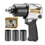Ingco Air Impact Wrench with 3 Pieces Socket (17, 19, 21 mm) AIW12562