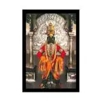 Dharvika Innovations Multicolor Synthetic Lord Vitthal Rukmini Photo Frame Big Size, 14 X 20 Inch