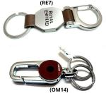 Blue Aura Atar Brown Metal Keychain Royal Enfield Keychain Re7, Om14 Key Chain (Pack Of 2)