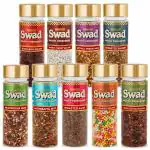 Panjon Swad Mouth Fresheners Big Combo (Saunf, Meetha Paan, Mukhwas, Navratan Mix, Mint Chocolate Gift ) 9 Bottles, 1.06 kg