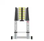 Welbuilt 6.2m (20.5 ft) Aluminium Telescopic Ladder| EN131 Certified 16-Steps Foldable Step Ladder