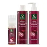 Onion Shampoo, Conditioner & Onion Hair Loss Control Hair Oil Combo, Suitable for All Hair Types, 100% Organic, Sulphate & Paraben Free, (Shampoo 250ml + Conditioner 200ml + Oil 150ml)