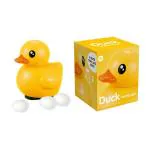 KTRS Enterprise Duck Will Lay Eggs Vehicle Toy for Kids|Boys|Girls with Three Eggs, Colorful Light & Music and Bump & go Action (Color-as Shown)