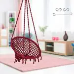 Swingzy Hanging Swing Chair for Adults & Kids (Maroon, With Accessories)
