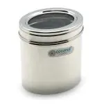 Coconut Oval Stainless Steel Canister with See Thru Lid 1000 ml (E22)
