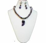 JAYA VISION ENTERPRISES Gemstone Amethist Stone beads & Tumble with Pendant Necklace