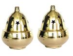 Fashion Bizz Brass Akhand Diya 3 inch (Set of 2)