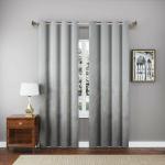 Jvin Fab Silver Velvet Curtains, 167.6 X 213 X 2.5 Cm (Set Of 2)