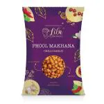 LILA DRY FRUITS Chilli Garlic Makhana Fox Nuts 150gms Pouch Pack| Lotus Seeds| Handpicked Premium Phool Makhana| Crispy and Large in size| Pop / Gorgon Nut Puffed Kernels| Rich In Nutrients, Gluten Free