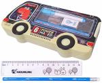 Toyshine Metal Multicolor Wide Pencil Box With Cartoon Design, White Board Marker, Sharpener, Scale, Eraser And Pencil