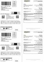 ECLET Multicolor Easy Ship Sticky Pre Cut Labels Invoices Stickers (Pack of 2)