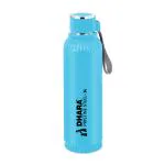 Dhara Stainless Steel Quench Inner Steel Insulated Water Bottle 700ml Aqua Blue | Hot and Cold | Leakproof | Airtight | Easy to Carry | Inner Steel Outer Plastic Water Bottle