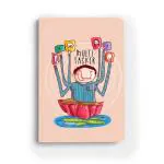 DOODLE MONK Multicolor Multi Tasker Paper 100 GSM Round A5 Size Unruled Notebook 96 Pages