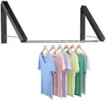 DP FASHION Clothes Drying Rack Indoor/Outdoor Wall Mounted Folding Aluminum Folding Clothes Hanger Hanging on Bathroom,Bedroom Balcony and Laundry,Home Storage Organizer-1PC