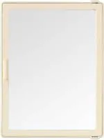 Zahab Ivory Plastic Bathroom Cabinets For Storage With Mirror, 12 X 4 X 16 Inch
