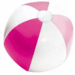 Tiki Times Inflatable Pink & White Beach Ball 33cm Each for Luau/Hawaiian Theme Parties