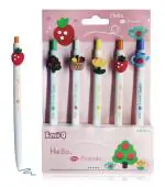 Radhya Accessories 5 Pc Beautiful Cartoon Cute Design Fancy Fine 0.5mm Kawaii Gel Pens for Office Stationery School Supplies Birthday Party Return Gift Kawaii Stationery Gel pens for kids
