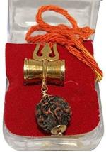 Shivoham Rudraksha Brass Shiv Shakti Kawach Pendant with Rudraksha Yantra