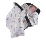 Wonder Wee Purple MulMul Car Seat Canopy (0 -24 Months) 112 cm x 76 cm (Car Seat Not Included)