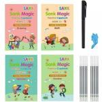 Lumber home and kitchen sank magic practice copy book for kids sank magic book sank magic book for kids sank magic practice copybook sank magic practice book copy book sankmagic (4 Book + 10 Refill + 1 Pen + 1 Grip)