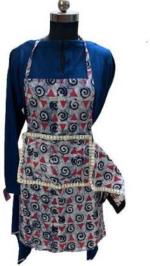 RAMASYA Cotton Home Use Apron - Free Size (Grey, Single Piece)