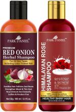 Park Daniel Red Onion Shampoo And Rose Shampoo, 100 Ml Each (Combo Of 2)