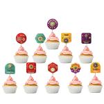 Festiko Set of 10 Pcs Sibling Bonding Day Cupcake Topper, Cake Decoration Supplies, Raksha Bandhan Decoration Combo
