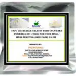 MGBN Gelatin With Cucumber Powder 2 In 1 Uses For Face Mask, Hair Removal Skin Care 25 gm