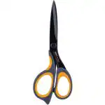 Deli E6027 Scissors, Steel Blades, Grey & Orange Body, Pack Of 1