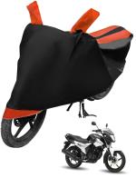 Auto Hub Bike Cover for Yamaha SZ-R , Dustproof UV Protection water resistant Custom Fit Cover-(Black-Orange )