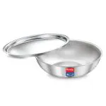 Prestige Tri Ply Splendid Tasla 24Cm/2.7L With SS Lid|Thick Gauge Tri-PIy Body|Silver
