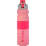 Dubblin Young Premium Stainless Steel Double Wall Vacuum Insulated BPA Free Water Bottle, Sports Thermos Flask Keeps Hot 12 Hours, Cold 24 Hours (Pink 680 ML)