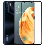 Hobbytronics Oppo F15 Black Scratch Resistant, Anti Fingerprint with Bubble Proof Tempered Glass with Installation Kit (18 x 10 x 2 cm)