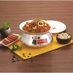 HAZEL Aluminium Handi With Lid Machine Hammered Finish Biryani Rice Cooking Pot Dhari Patiya Patila Tope Vessel, 23 cm, 2100 ML
