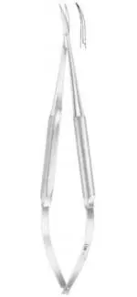 Alis Silver Stainless Steel 23Cm 9 Inch Micro Dissecting Scissors Sharp Pointed Curved A Gen 282 23