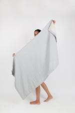 Doctor Towels Aluvera Double Cloth Bath Towel, Frosted Grey Pack of 1 (75x150 cm)