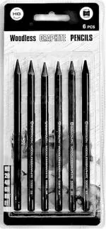 Pehrovin Ventures Woodless Charcoal Graphite Pencil For Sketching And Professional Artist (Hb,2B, 4B,6B,8B, And Ee)