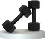 AB FITNESS 6Kg Fixed Dumbbells Set for Full Body Workout (Set of 2, 3 Kg) Fixed Weight Dumbbell  (6 kg)