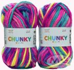 M.G Enterprise Wool Yarn, Chunky Rainbow 400 Grams.