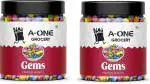 A-One Grocery Gems Chocolate Buttons, 100 G Each (Pack Of 2)