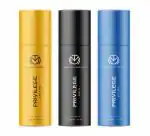The Man Company Privilege Deodorants for Men - Active, Bold & Legend, Premium Long Lasting Fragrance, Everyday Use Deo Trio Pack (150ml* 3)